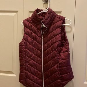 Burgundy vest